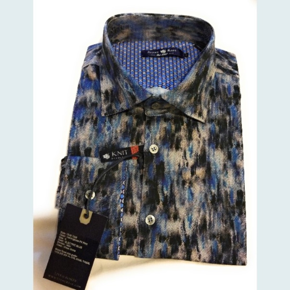 Stone Rose Herringbone Slim Fit Shirt XL NWT